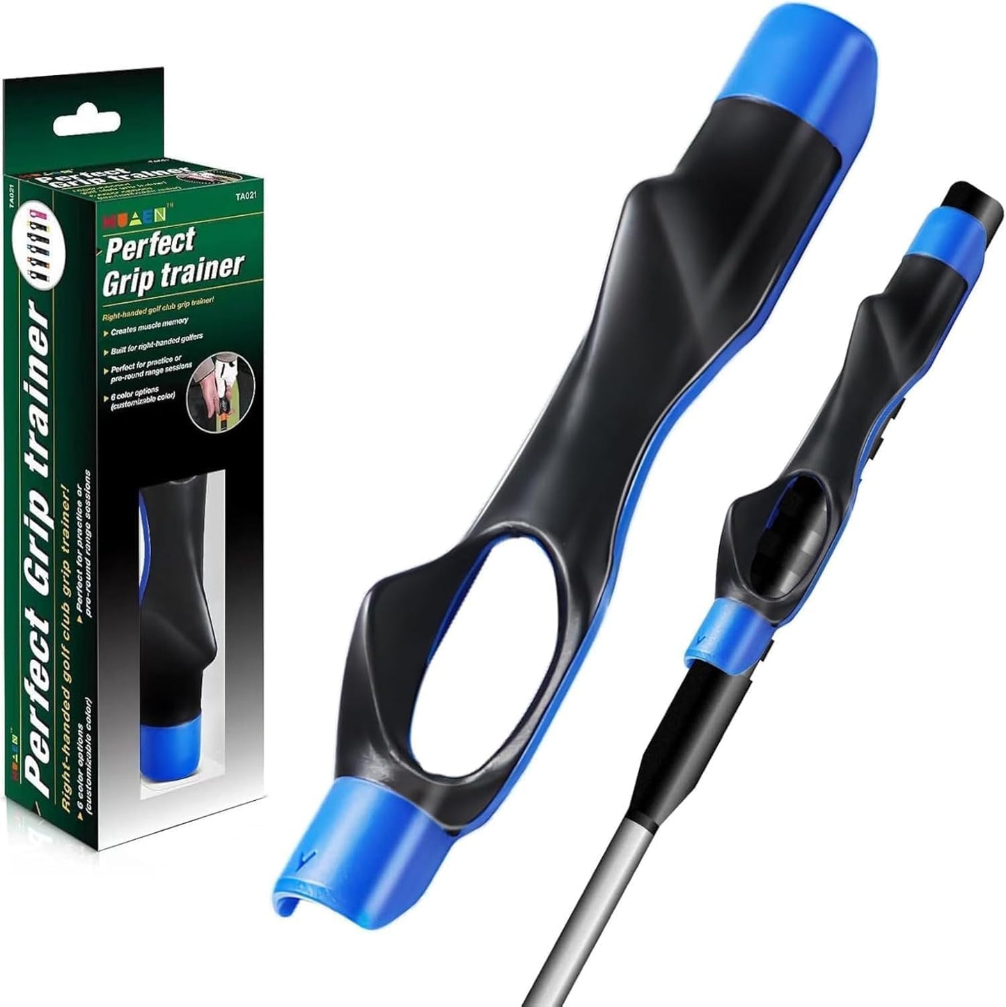 Golf Grip Trainer, Golf Training Aid, Golf Grip Kit, Golf Club Grips, Grip Trainer Golf Club Ergonomic Design for Swing Correction and Muscle Memory Drills Golf Accessories Gifts