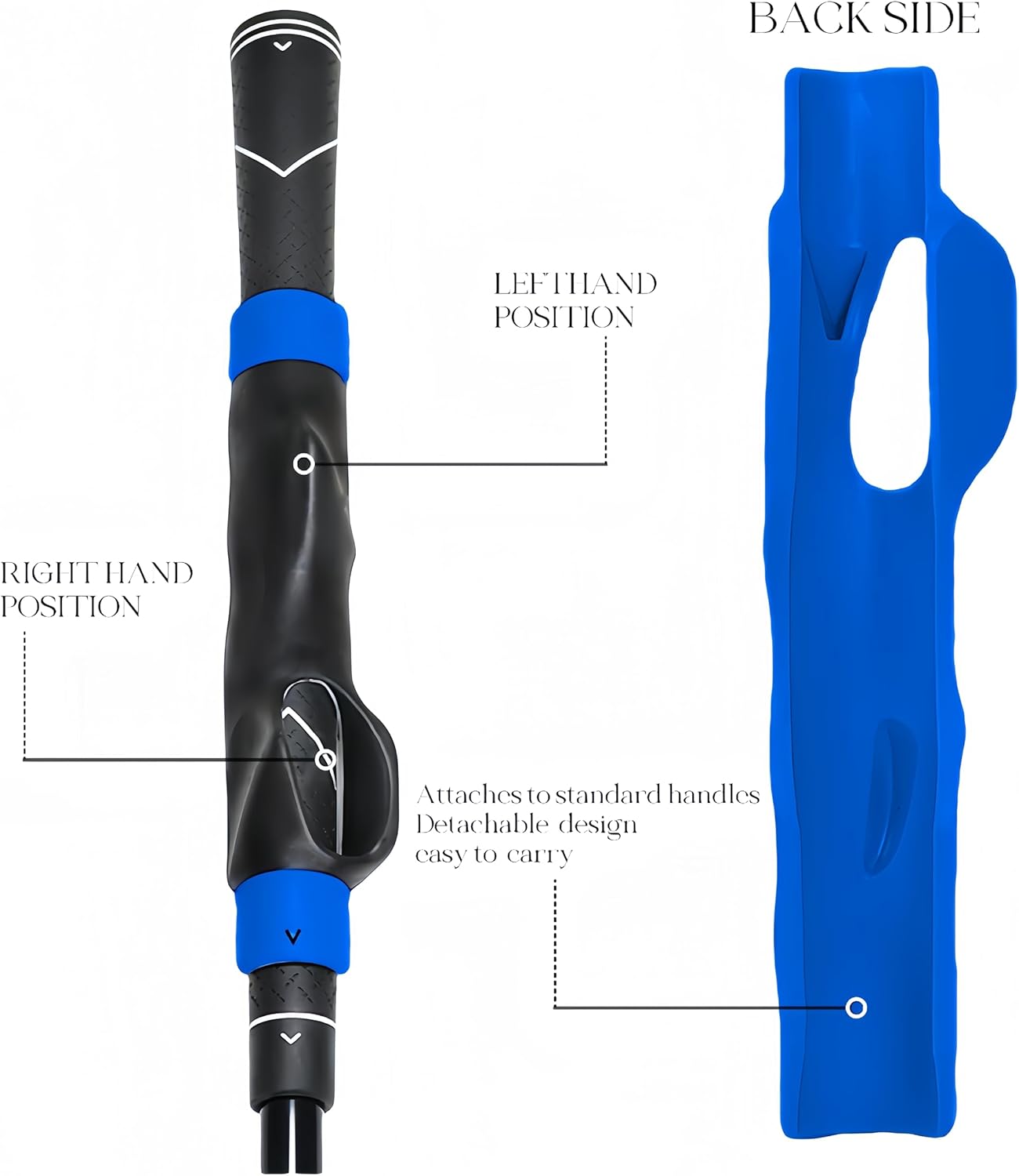 Golf Grip Trainer, Golf Training Aid, Golf Grip Kit, Golf Club Grips, Grip Trainer Golf Club Ergonomic Design for Swing Correction and Muscle Memory Drills Golf Accessories Gifts